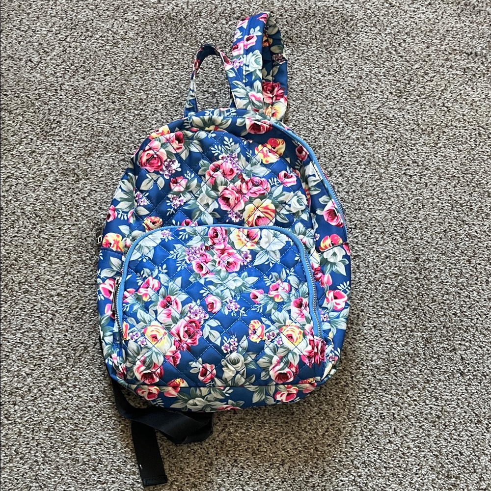 Floral Blue Backpack